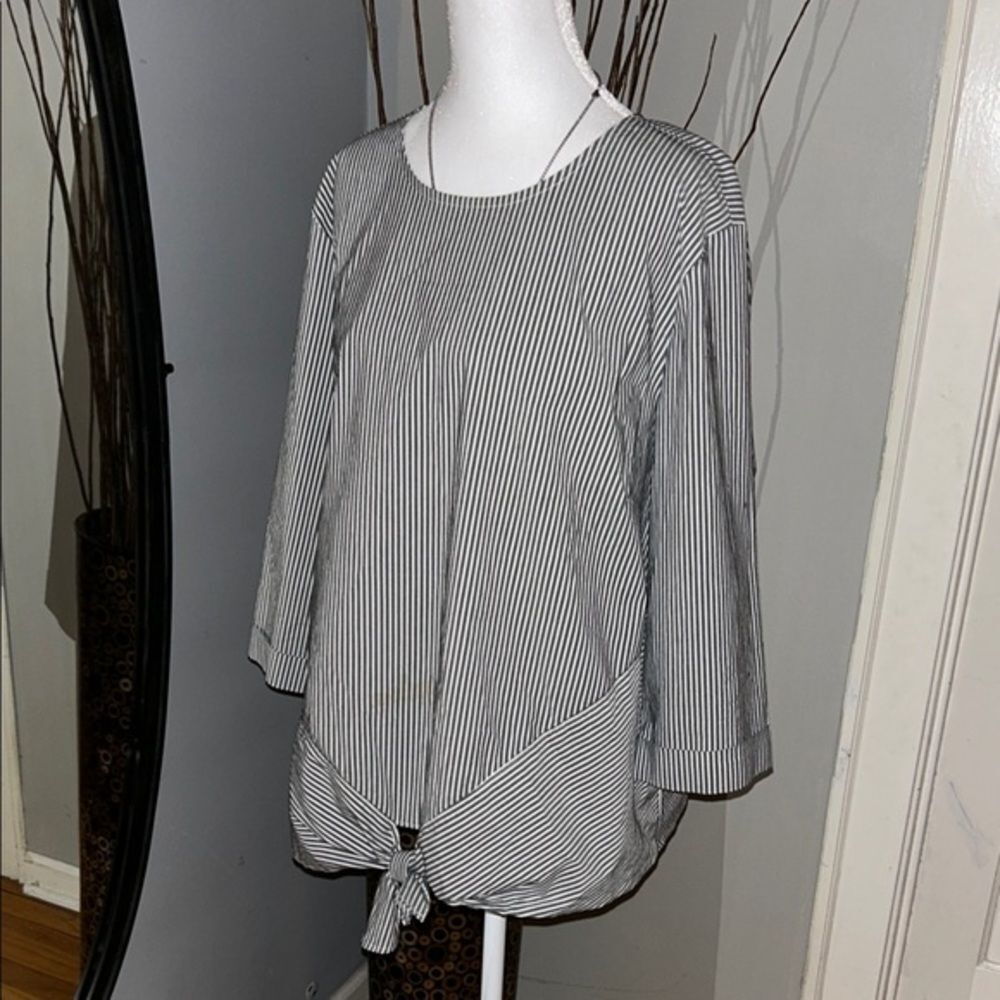 J.jill Striped Blue and White Women's Top